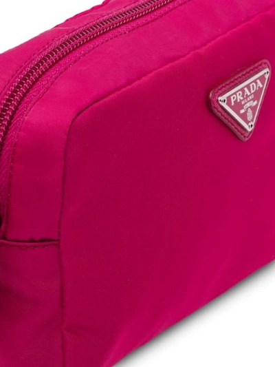 Shop Prada Fabric Cosmetic Pouch In Pink