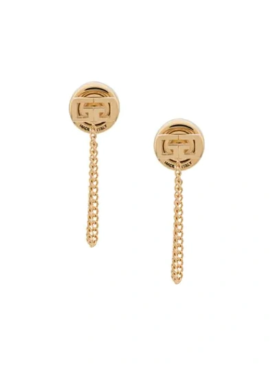Shop Givenchy Double G Earrings In Gold