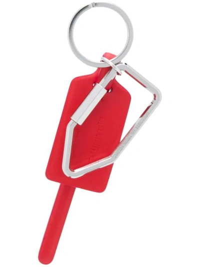 Shop Off-white Zip Tie Keyring In Red