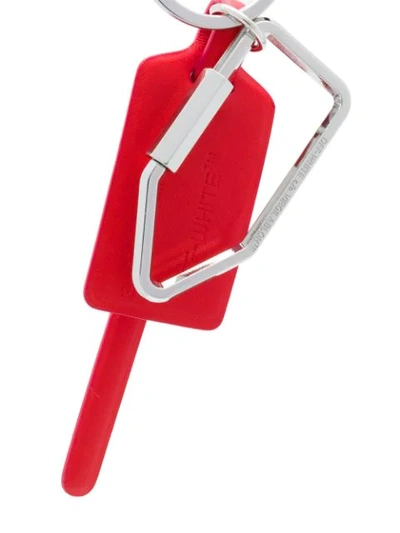 Shop Off-white Zip Tie Keyring In Red