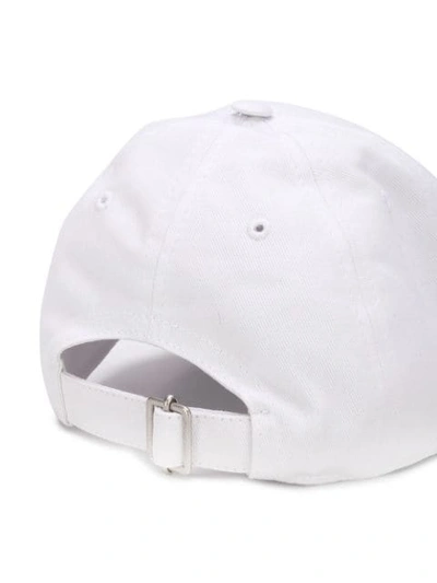 Shop Just Cavalli Logo Embroidered Cap In White