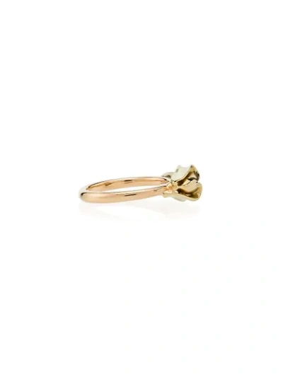 Shop Bibi Van Der Velden 18k Rose Gold Monkey Banana Diamond Ring In Metallic