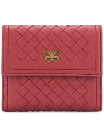 Shop Bottega Veneta French Wallet - Red