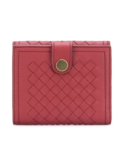 Shop Bottega Veneta French Wallet - Red
