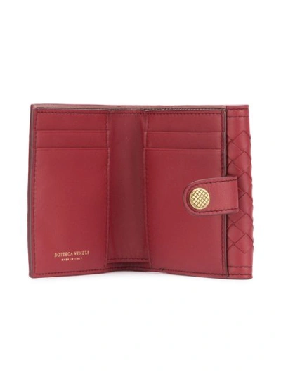 Shop Bottega Veneta French Wallet - Red