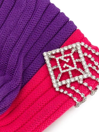 Shop Gucci Joan Knit Turban In Purple