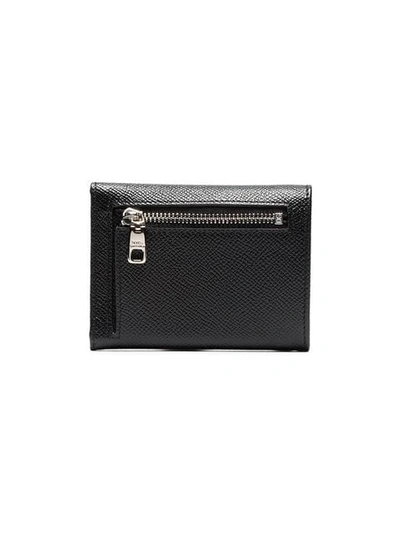 Shop Dolce & Gabbana Diamante Dg Logo Wallet In Black