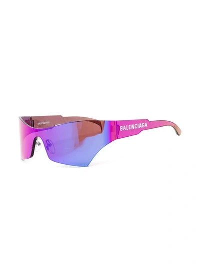 Shop Balenciaga Mono Cat Acetate Sunglasses In Multicolour