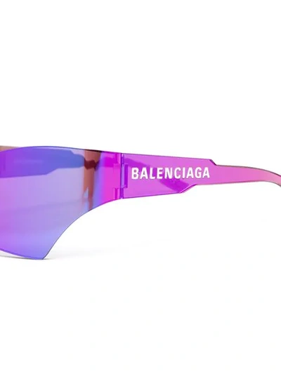 Shop Balenciaga Mono Cat Acetate Sunglasses In Multicolour