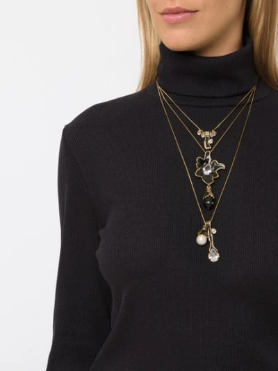 Shop Camila Klein Embellished 3 Necklaces Set - Metallic