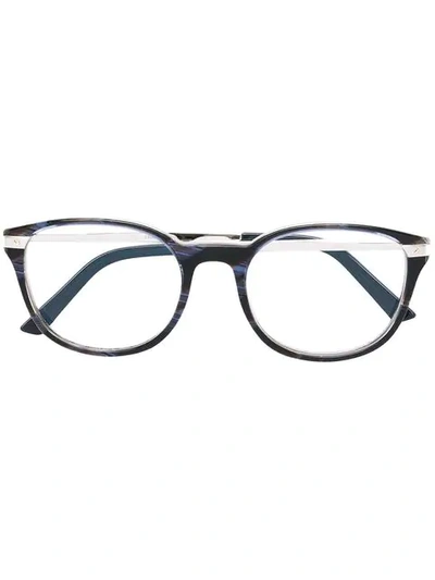 Shop Cartier Santos De  Glasses In Blue