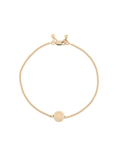 Shop Petite Grand Medallion Twist Bracelet In Gold