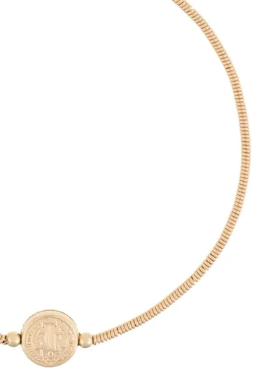Shop Petite Grand Medallion Twist Bracelet In Gold