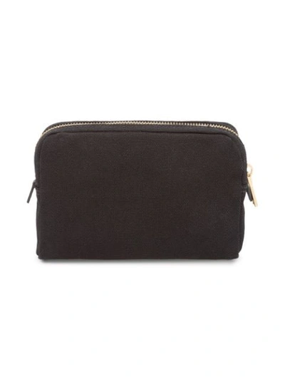 Shop Prada Fabric Cosmetic Pouch In Black