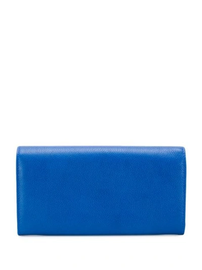 Shop Jimmy Choo Grainy Leather Wallet In Elect Blue