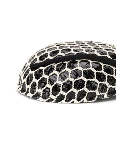 Shop Gucci Embellished Feather Hat - Black