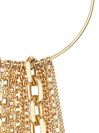 Shop Burberry Chain Detail Gold-plated Hoop Earrings In Light Gold