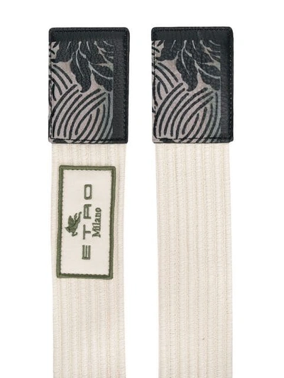 ETRO PRINTED WOVEN BELT - 白色