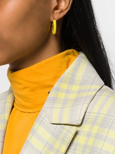 Shop Fendi Mono Logo Earring - Yellow