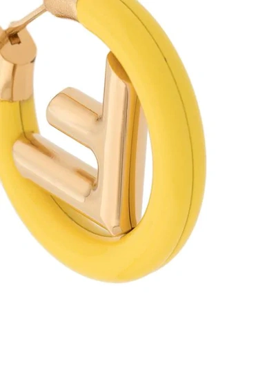 Shop Fendi Mono Logo Earring - Yellow