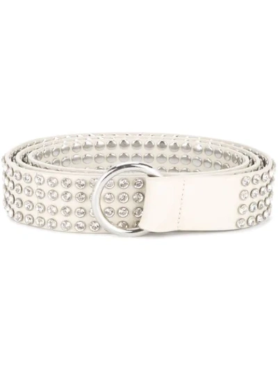 Shop B-low The Belt Narrow Studded Belt In Metallic