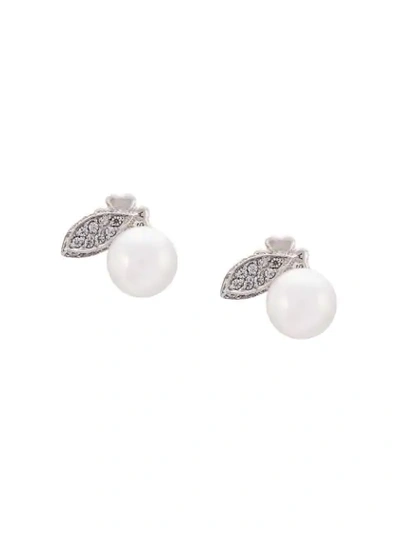 Shop Adeesse Pearl Stud Earrings - White