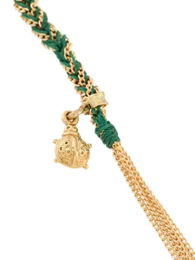 Shop Carolina Bucci 18kt Yellow Gold Lucky Necklace In Metallic