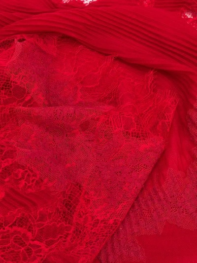 Shop Valentino Pleated Shawl In Red
