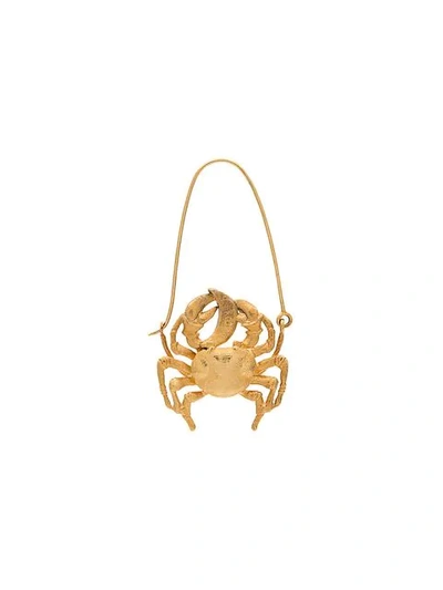 Shop Givenchy Hanging Crab Earrings In Metallic