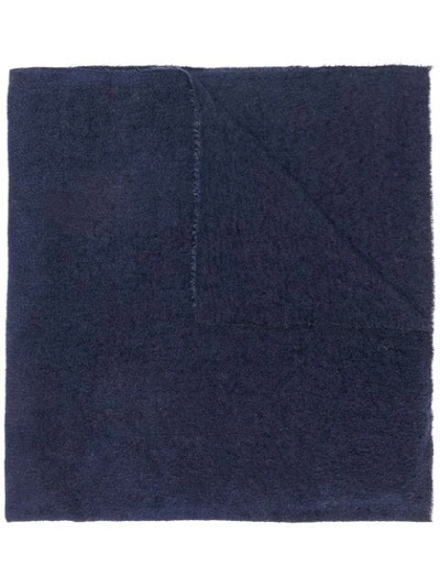Faliero Sarti Raw Hem Scarf In Blue
