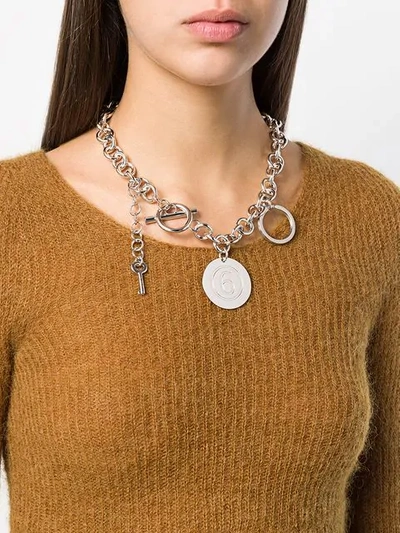 Shop Mm6 Maison Margiela Chain Necklace In Silver