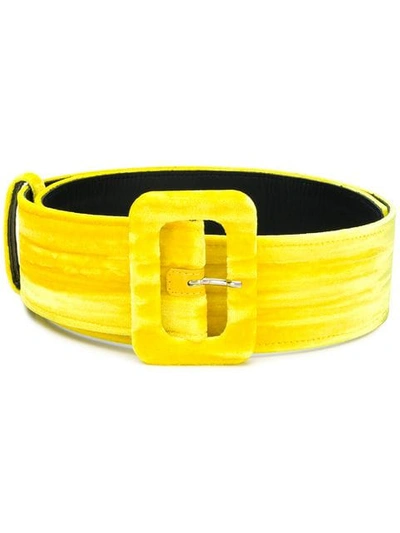 Shop Attico Classic Buckled Belt In Yellow