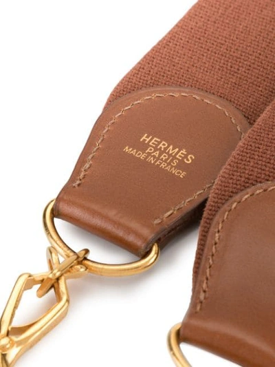 Pre-owned Hermes  Logo Shoulder Strap In Brown