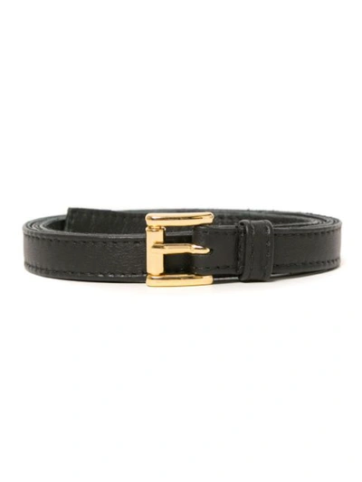Shop Amir Slama Leather Belt In Black