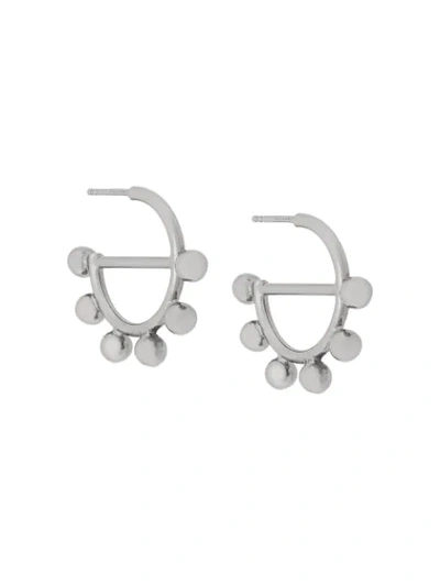 Shop Jw Anderson Mini Hoop Earrings In Silver