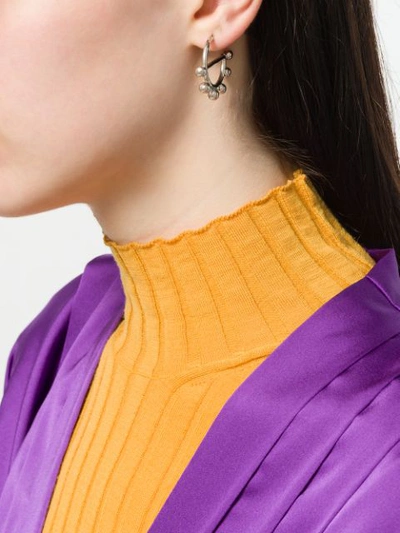 Shop Jw Anderson Mini Hoop Earrings In Silver