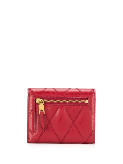 Shop Givenchy Tri-fold Gv3 Wallet In Red