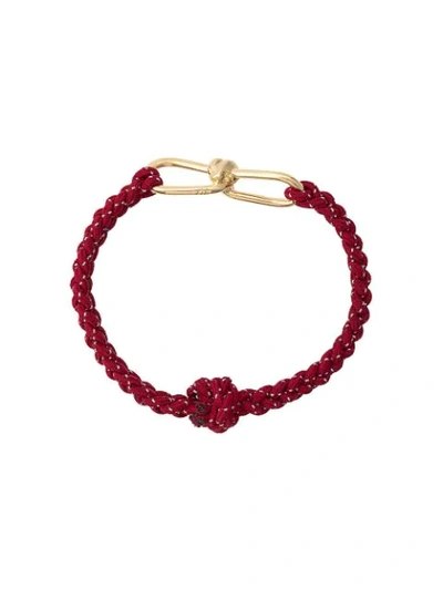 ANNELISE MICHELSON SMALL WIRE CORD BRACELET - 红色