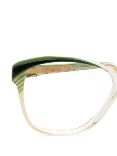 Pre-owned Saint Laurent 1990s Clear Frame Glasses In Neutrals