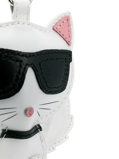 Shop Karl Lagerfeld Choupette Cat Keychain In White
