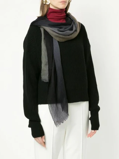 Shop From The Road Pavana Ombre Scarf In Black