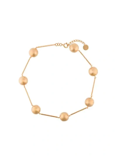 Shop Jw Anderson Bead Chain Necklace In Metallic