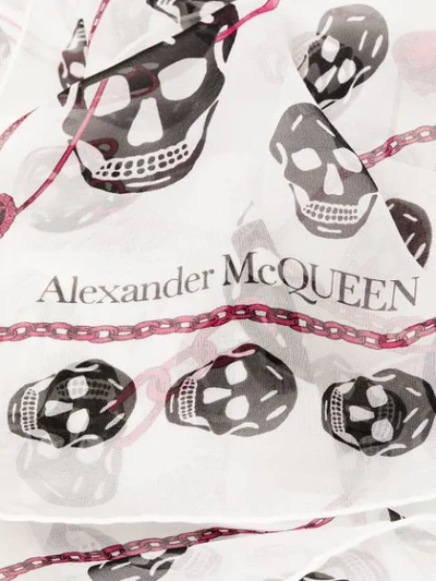 Shop Alexander Mcqueen Skull Print Scarf In 9260