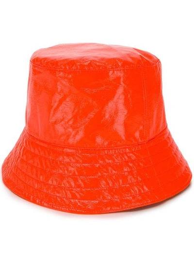 Shop Manokhi Vinyl Bucket Hat In Orange