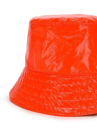 Shop Manokhi Vinyl Bucket Hat In Orange