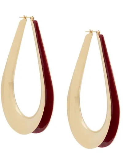 Shop Annelise Michelson Ellipse M Hoop Earrings In Gold