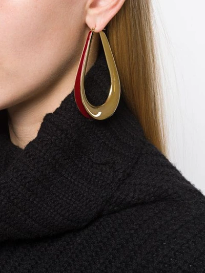 Shop Annelise Michelson Ellipse M Hoop Earrings In Gold