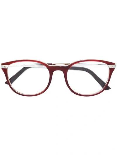 Shop Cartier Santos De  Glasses In Brown