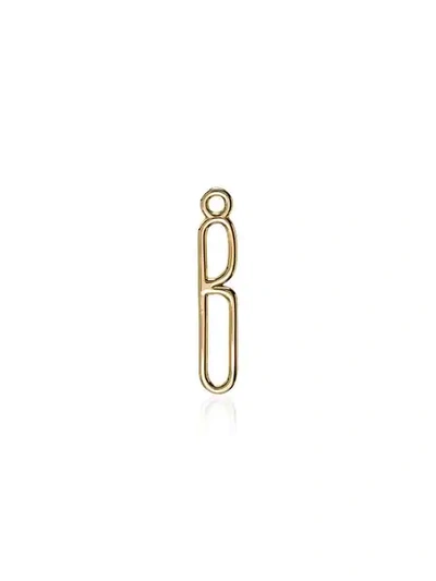 Shop Foundrae Letter Clip Charm In Gold