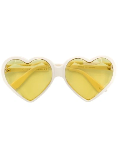 Shop Gucci Heart Sunglasses In 003